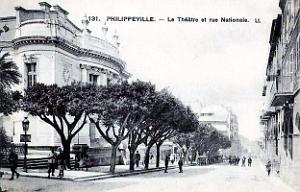 Philippeville - Theatre et Rue Nationale